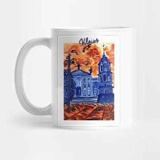 Orange - Blue Vilnius Mug